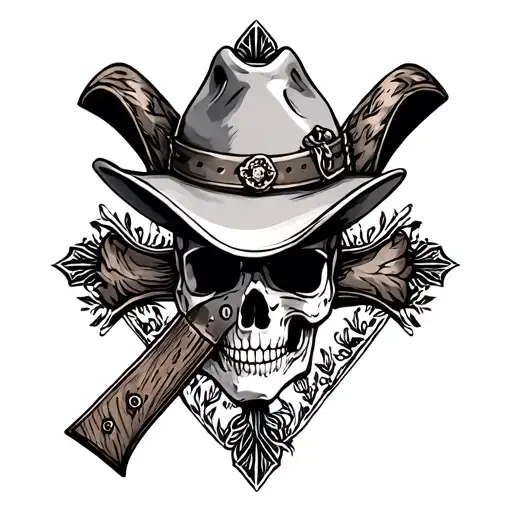Cowboy Cross tattoo design idea