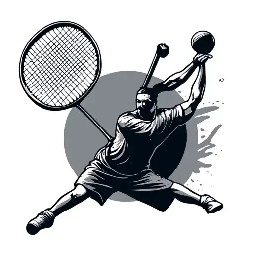 Badminton logo tattoo design idea