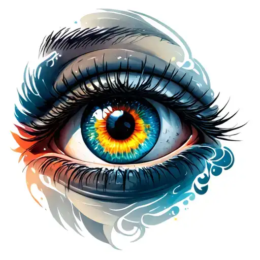 Enki with all seeing eye tattoo design idea