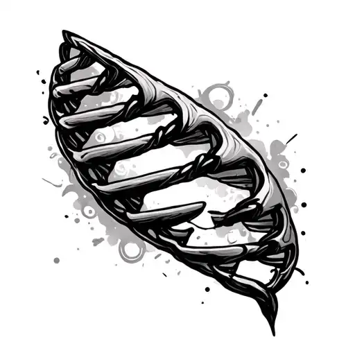 dna strand tattoo design idea