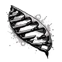 dna strand tattoo design idea