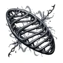 dna strand tattoo design idea