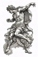 Marseille Olympics with ancient Greece as the theme tattoo design idea