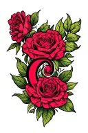 Cursive C tattoo design idea