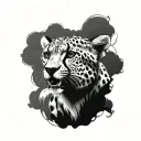 cheetah ready to attack tattoo design idea