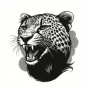 cheetah ready to attack tattoo design idea