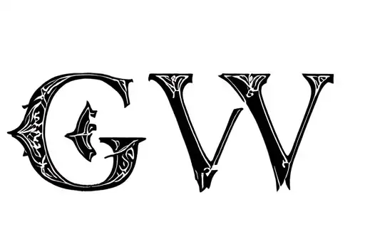 "GV" tattoo design idea