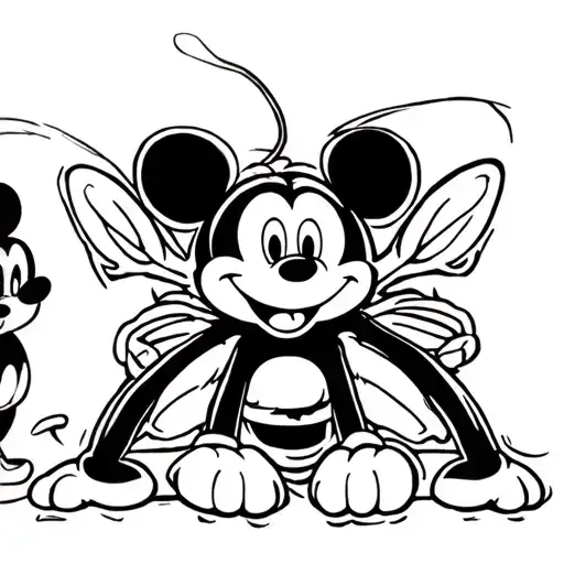 Mickey Mouse Bugs Bunny SpongeBob SquarePants and Felix the Cat  tattoo design idea