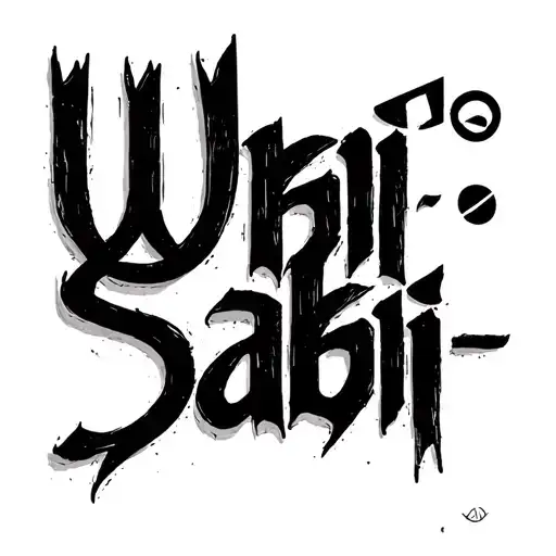 "Wabi-Sabi" symbol relate to rap music tattoo design idea
