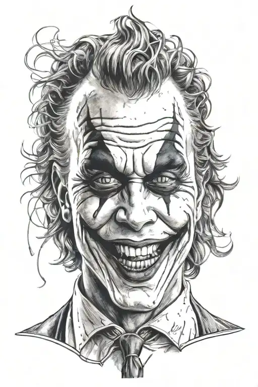 heath ledger joker tattoo design idea