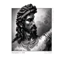 small and positioned on the neck as "December 5 2006" date in Roman numerals and jesus in the back tattoo design idea