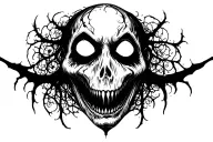 scary face tattoo design idea