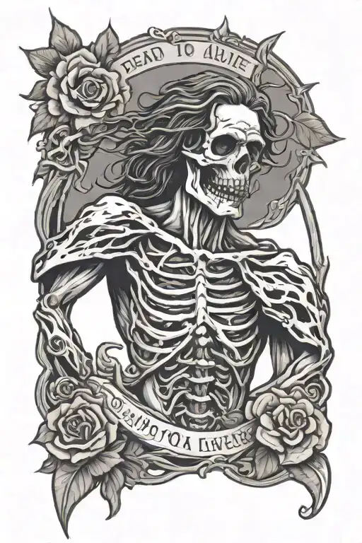 Dead to sin alive in Christ tattoo design idea