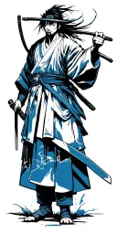 Negative Space samurai champloo tattoo design idea