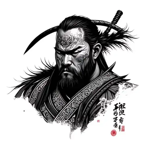Ronin samurai tattoo design idea