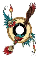 A portal opening tattoo design idea