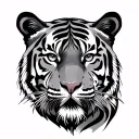 tiger face tattoo design idea