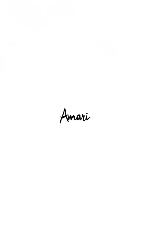 "Amari" name written tattoo design idea