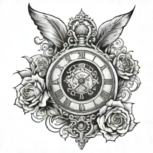 borrowed time tattoo design idea