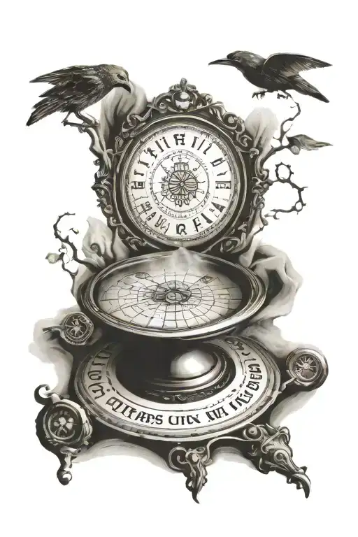 ouija board tattoo design idea