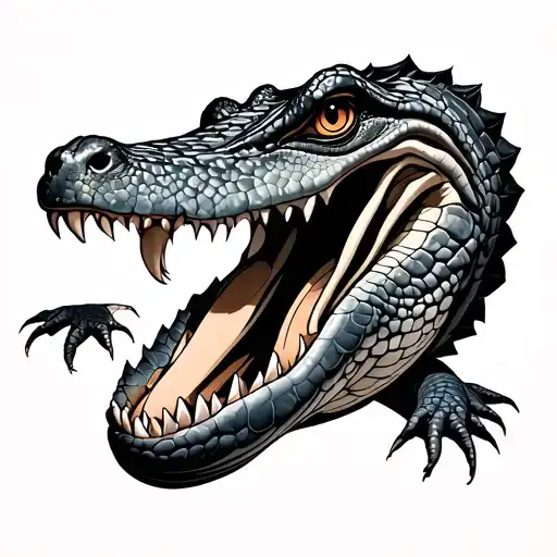 los caimans tattoo design idea