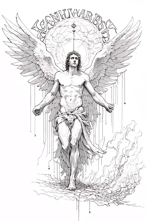 Icarus hubris and downfall tattoo design idea
