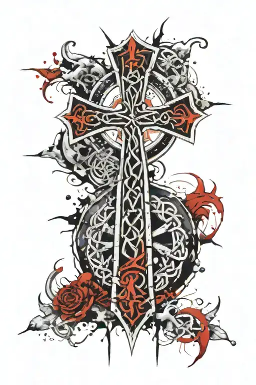Celtic cross tattoo tattoo design idea