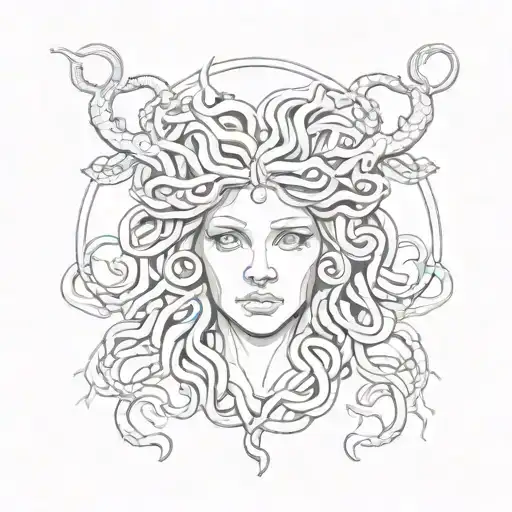 medusa head tattoo design idea
