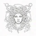 medusa head tattoo design idea