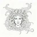 medusa head tattoo design idea