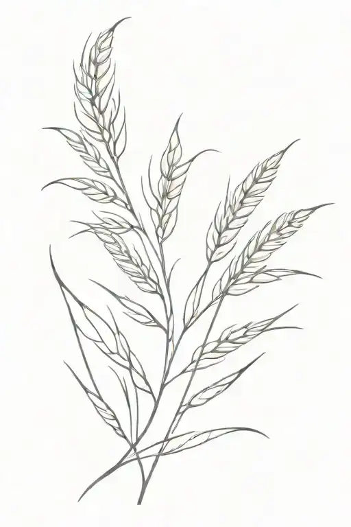 wheat tattoo design idea