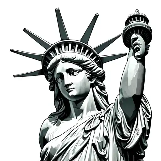 Lady Liberty tattoo design idea