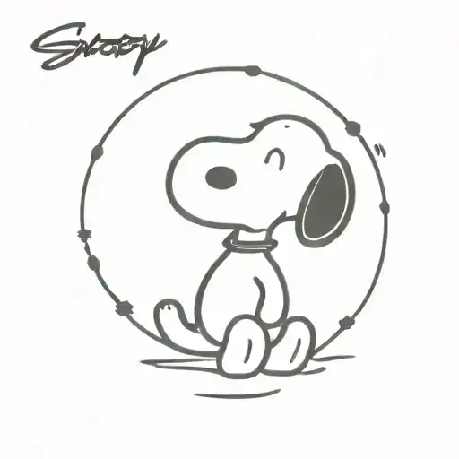 Snoopy tattoo design idea
