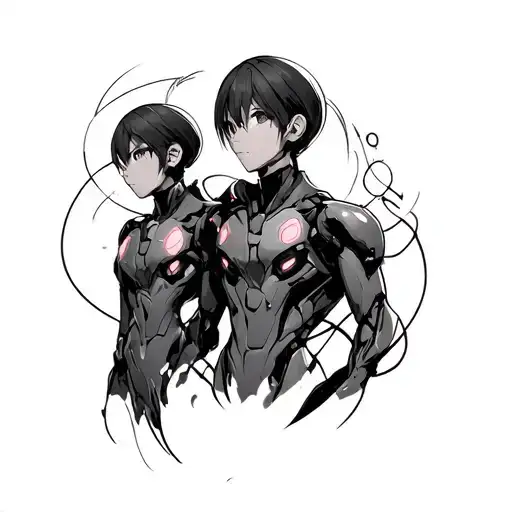 Neon Genesis Evangelion tattoo design idea