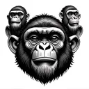 3 Wise Monkeys traditional tattoo design idea