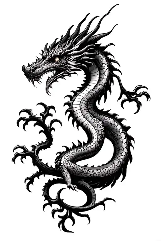 Filler dragon design tattoo design idea