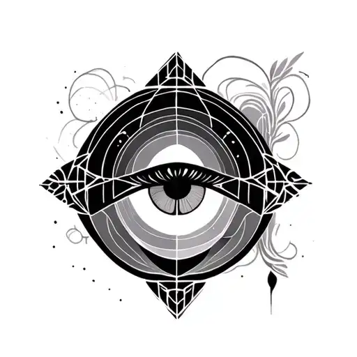 Lyra geo patern tattoo design idea