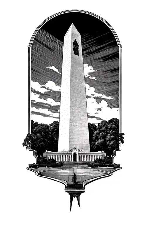 571, Washington Monument, DC tattoo design idea