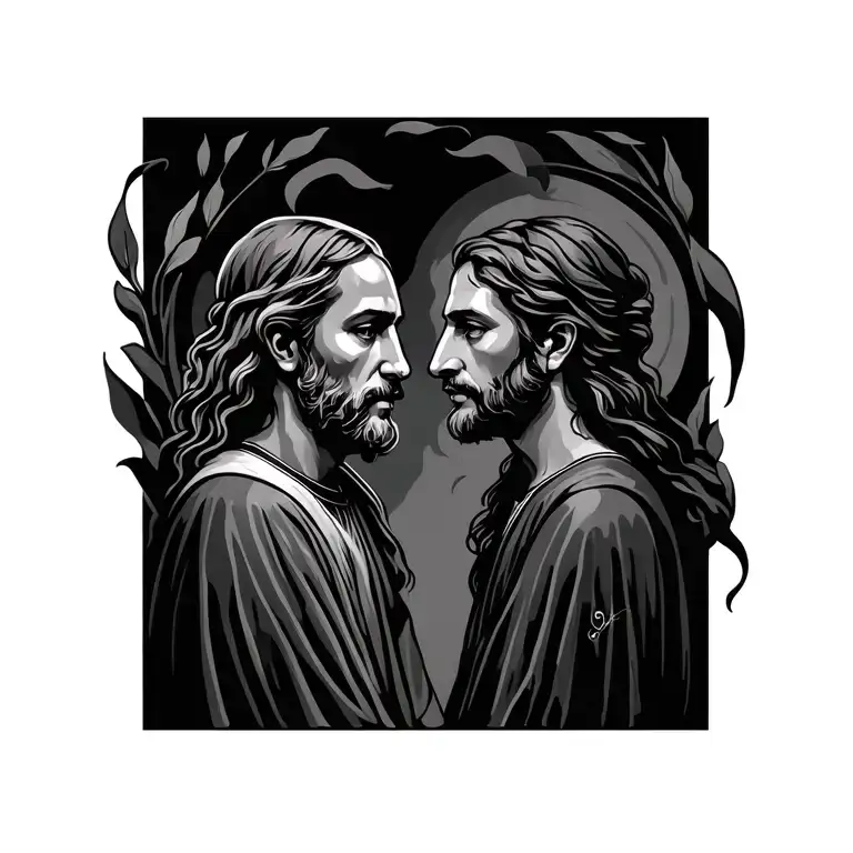 biblical friendship tattoo design idea