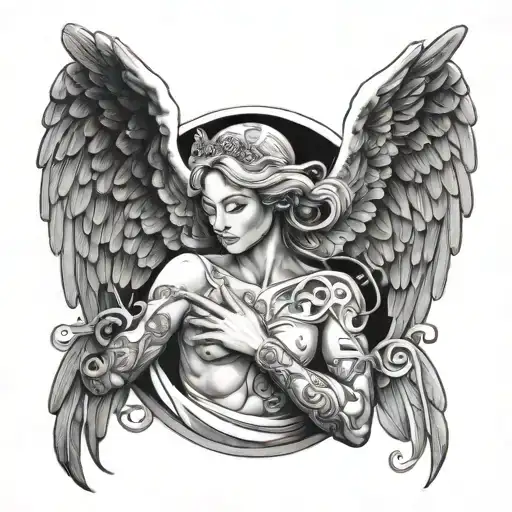 Gabriel Angel tattoo design idea