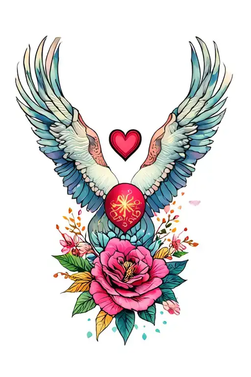 peace love and prosperity tattoo design idea