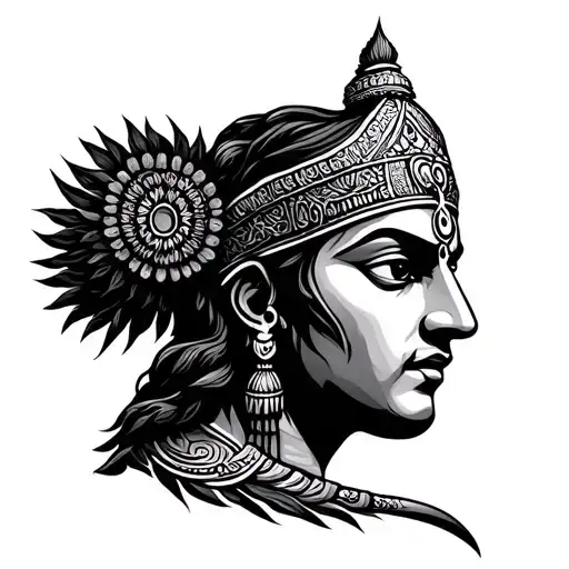 mahabharat hindu tattoo design idea