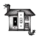 Light Switch and House themed tattoo design tattoo design idea