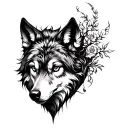Wolf tattoo design idea