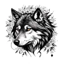 Wolf tattoo design idea