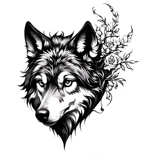 Wolf tattoo design idea