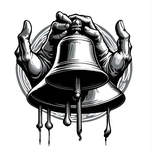 master of puppets hells bells hands strings bell tattoo design idea