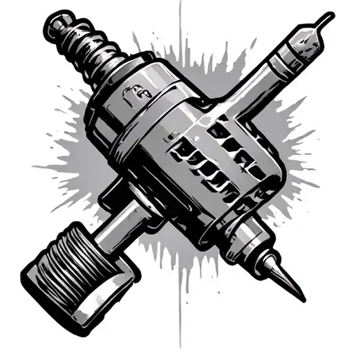 Drill tattoo design idea