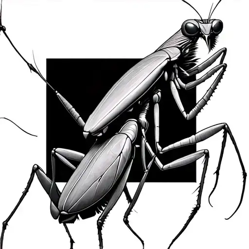 Mantis tattoo design idea