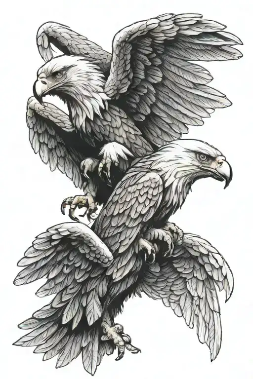 eagle side by side with a roman warrior tattoo design idea